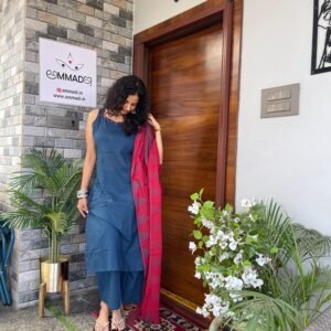 Blue and Maroon Dress #Am01